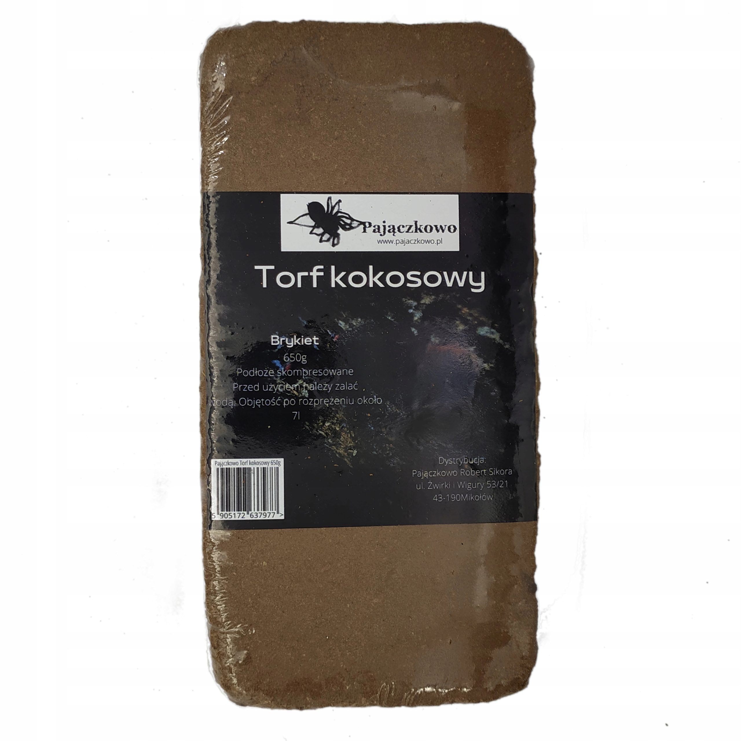 

Torf kokosowy podłoże terrarium Pajączkowo 7l