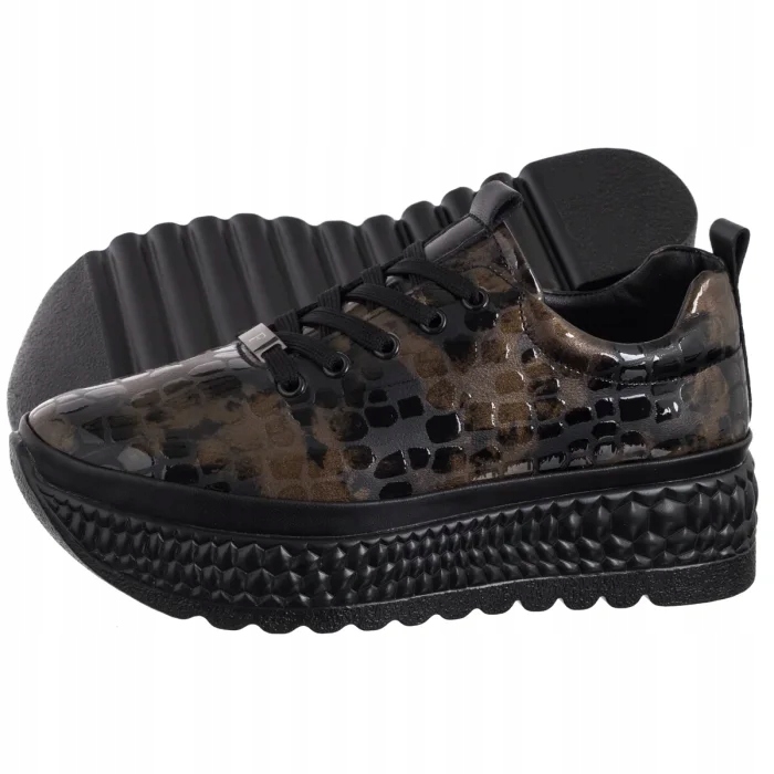 Dámské sportovní boty Sneakers na platformě Filippo Hnědé DP7284/25 Br