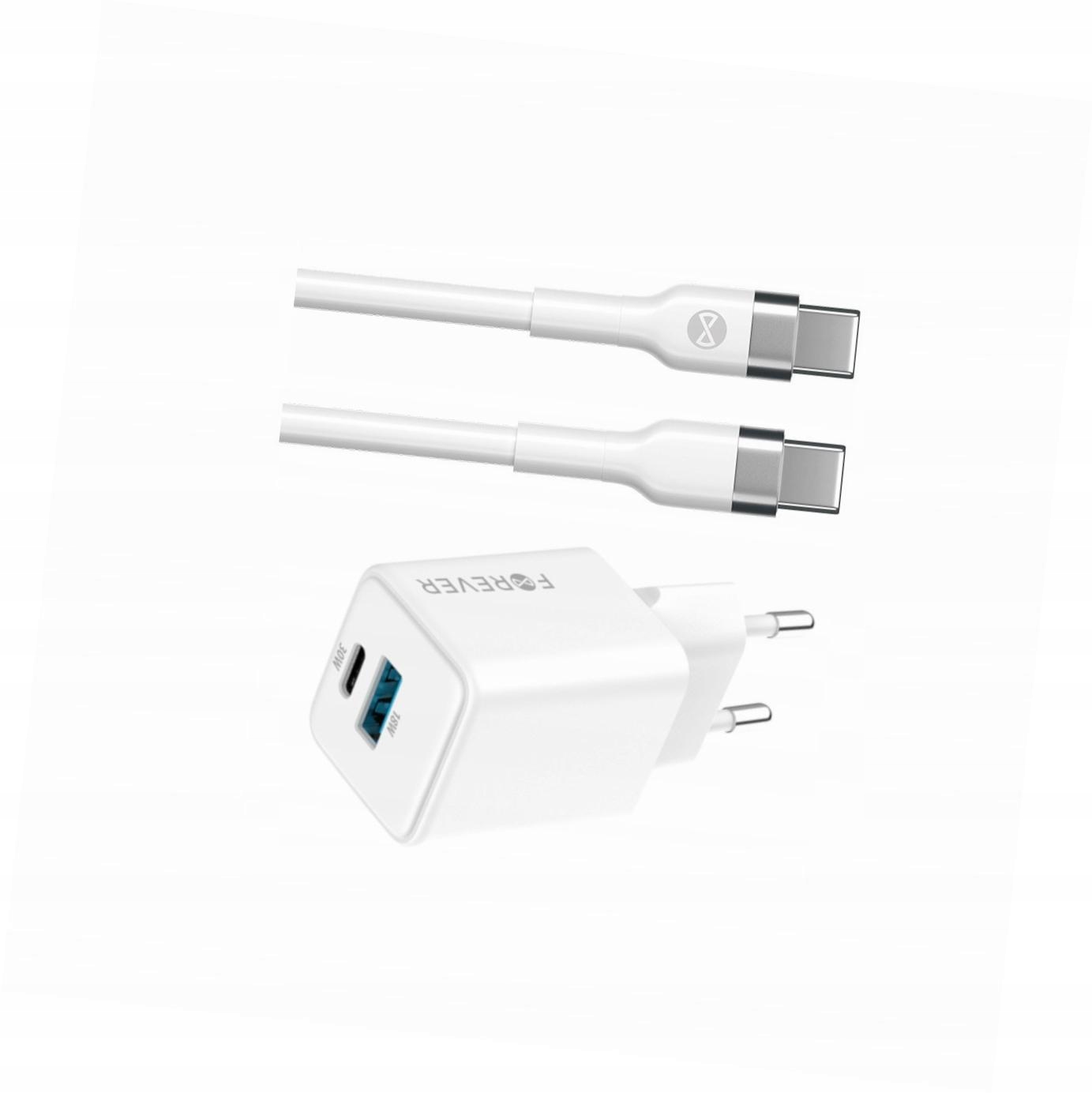 Szybka ładowarka GaN 30W 2 wejścia długim z kablem 2m do Tecno Spark 10 Pro