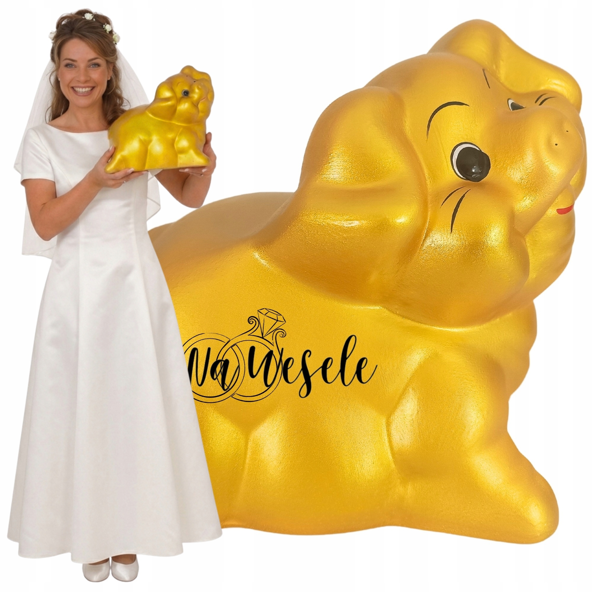 Zlatá pokladnička Dárek na svatba svatební hostina Personalizovaná váš text grafika