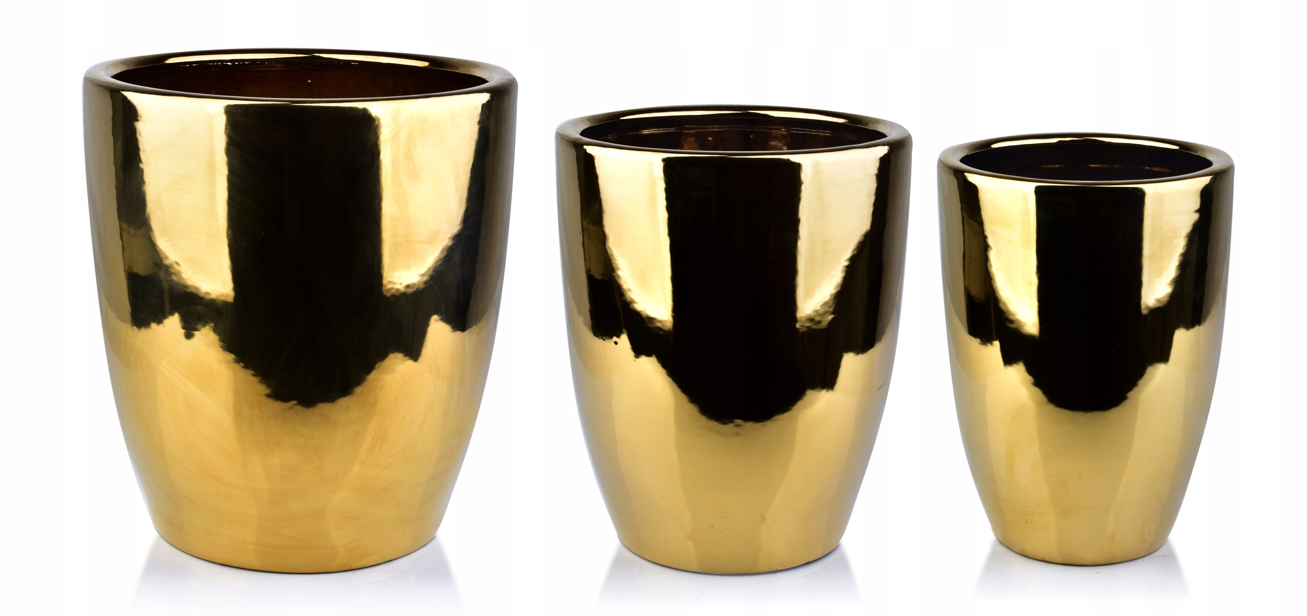 Neva Gold Sada 3 keramických krytov 39x39x42 cm 32x32x38,5 cm 26x26x35 cm