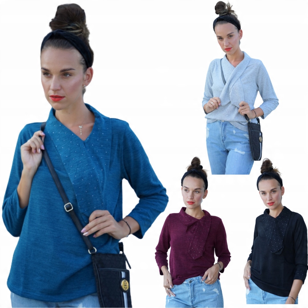 

Bluzka Damska Lekki Modny Sweterek Kolory r.XL