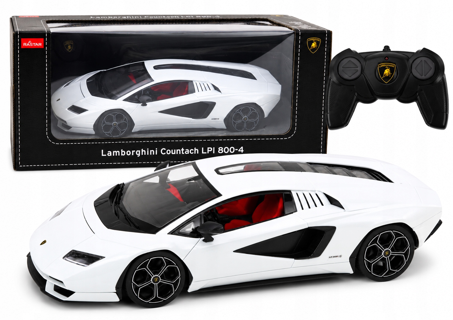 Samochód Zdalnie Sterowany Rc 1:16 Lamborghini Countach Lpi 800-4 Biały