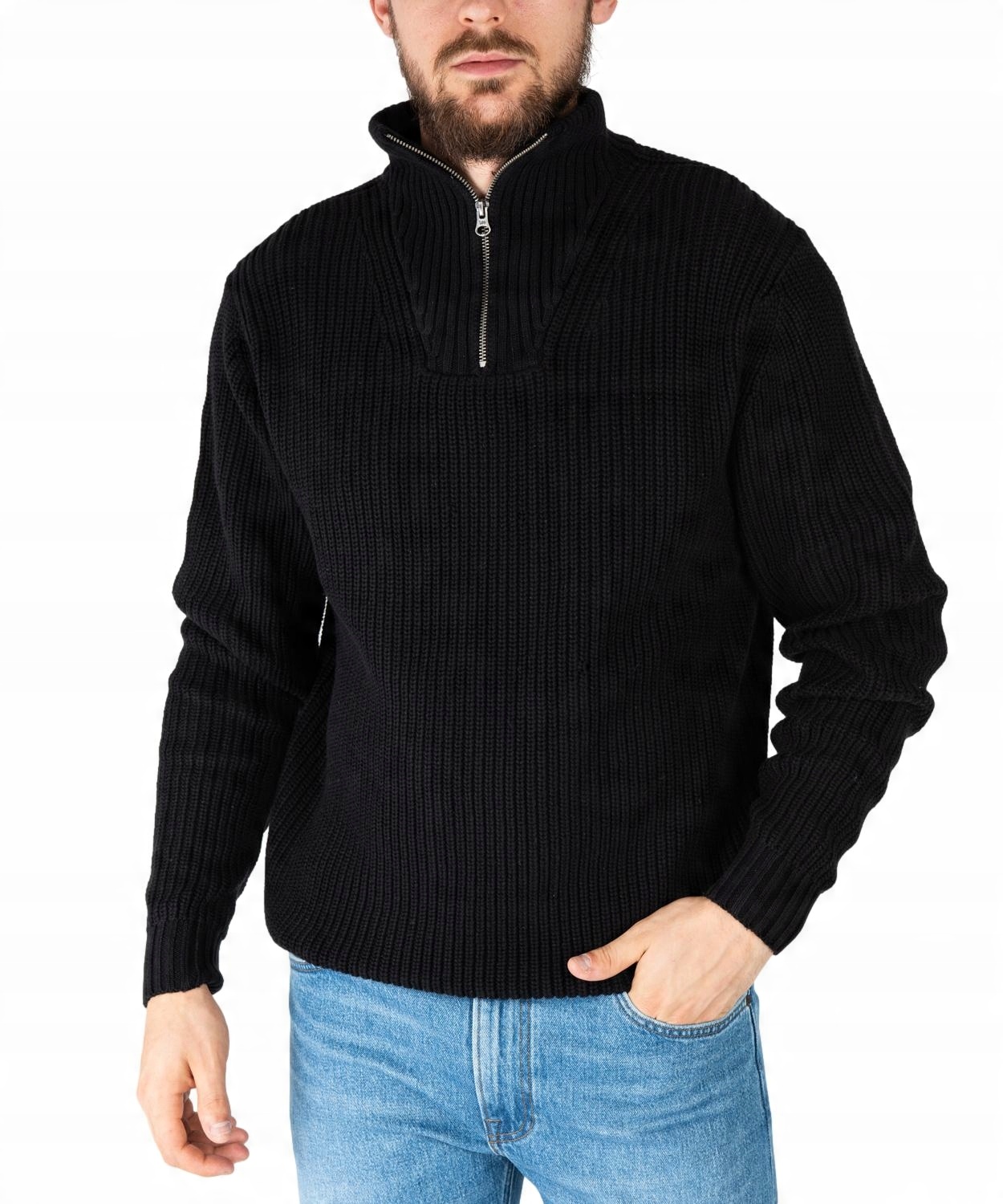 

Sweter Lee Half Zip Knit L83YDE01 Black L