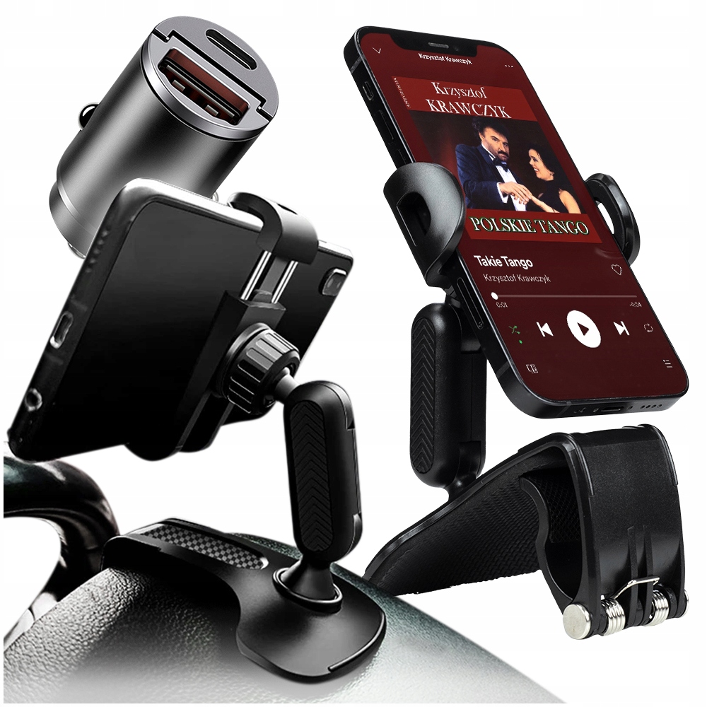

Uchwyt Samochodowy Na Telefon Kokpit+ładowarka Usb