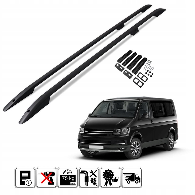 RELINGI DACHOWE DO VOLKSWAGEN T6 DŁUGI +2019 R.