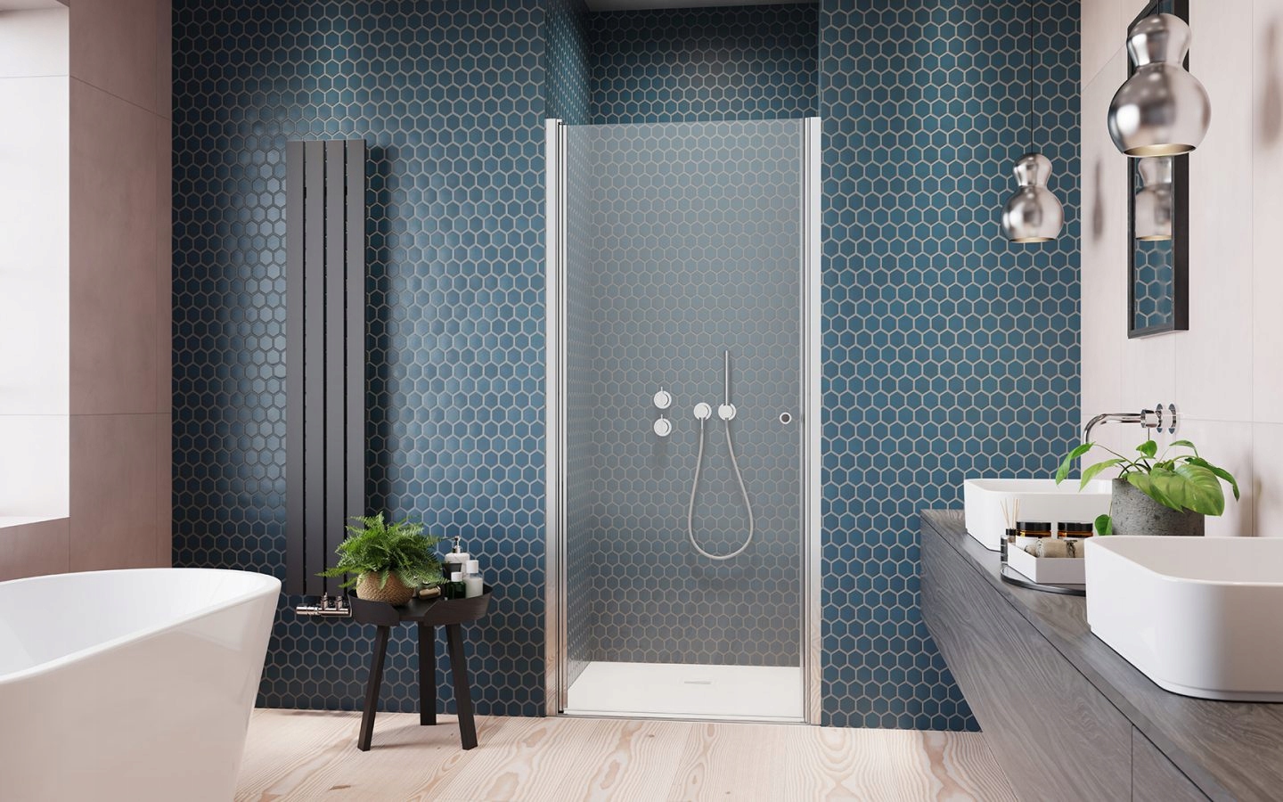 Drzwi prysznicowe RADAWAY Eos DWJ I 90x197 LEWE Marka Radaway