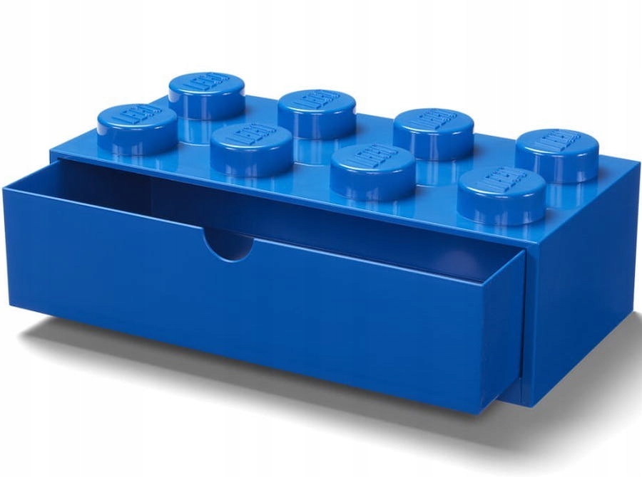 Lego Pojemnik Klocek Szuflada 8 Na Biurko Niebieski