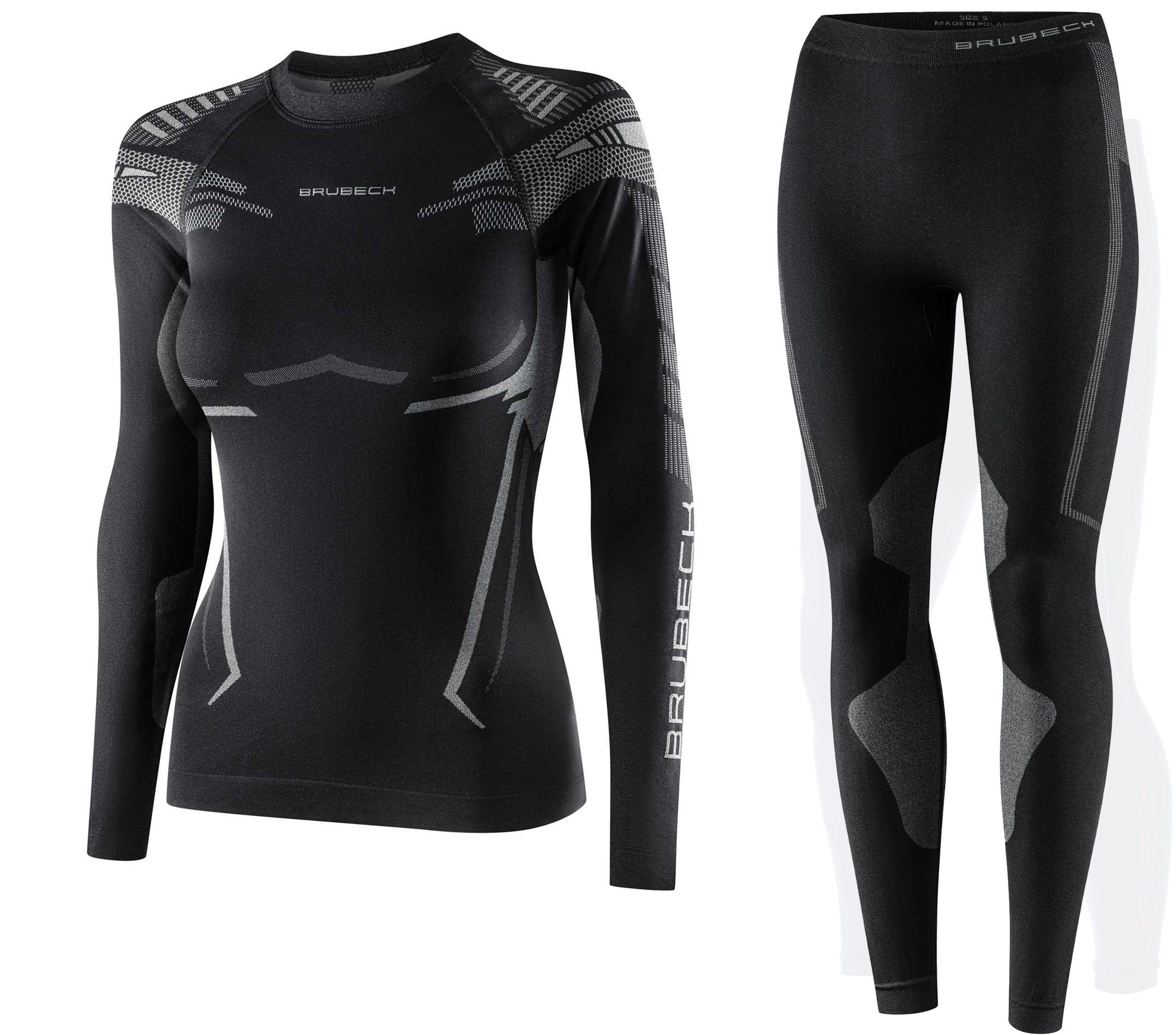 BIELIZNA DAMSKA TERMICZNA BRUBECK DRY KOMPLET BLUZA I SPODNIE XL