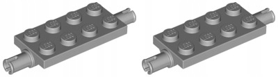 

Lego 30157 Płytka z osiami 2x4 szara j (4g) 2 szt.