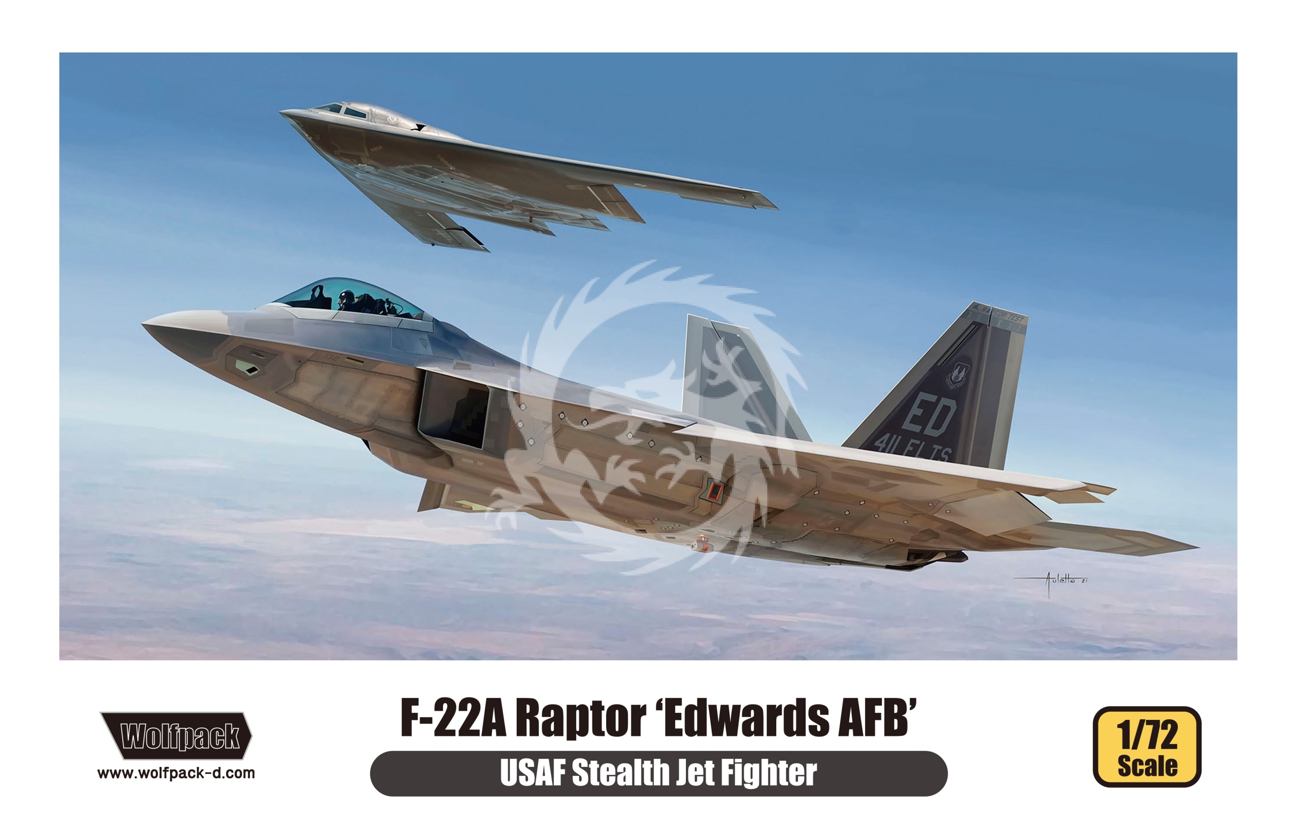 F-22A Raptor 'Edwards Afb' Wolfpack. WP17210 měřítko 1/72