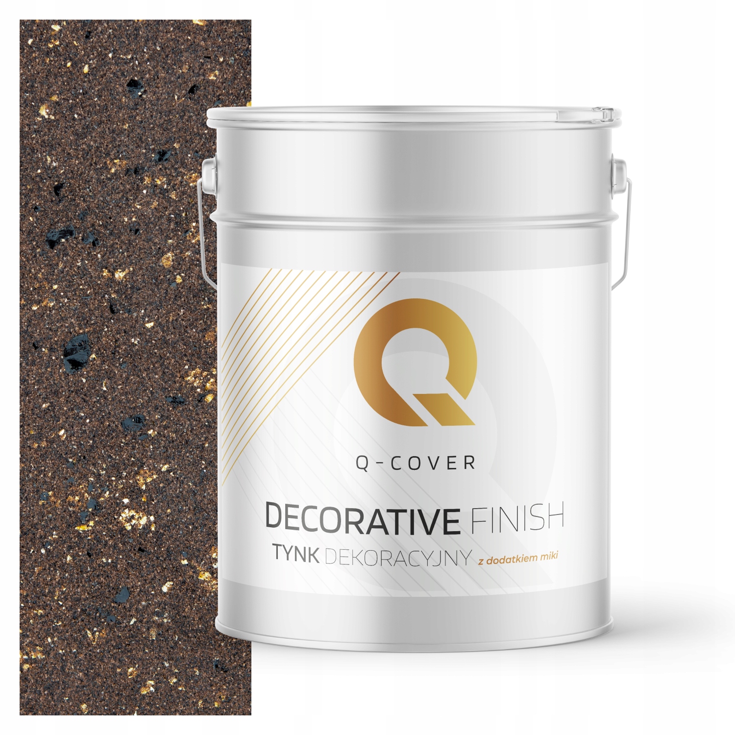 Mozaiková Omítka Jemnozrnná Tmavě Hnědá S Černou Zlatou Slídou D822 15 kg