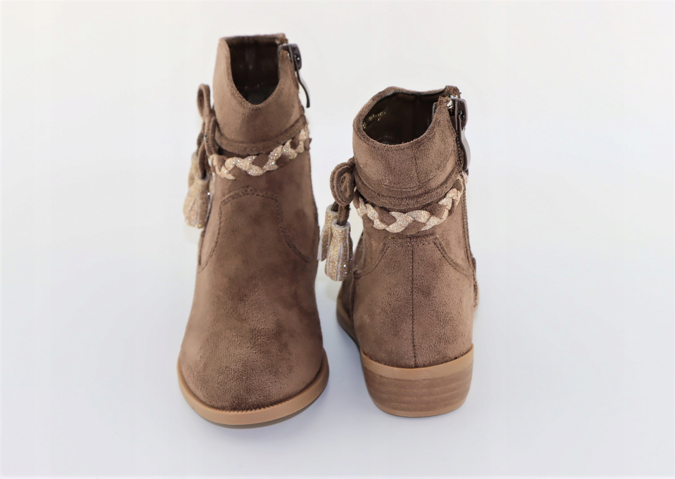 BOTKI DZIEWCZĘCE lekkie buty na jesień suwak r.25 Długość wkładki wew. 16.5 cm