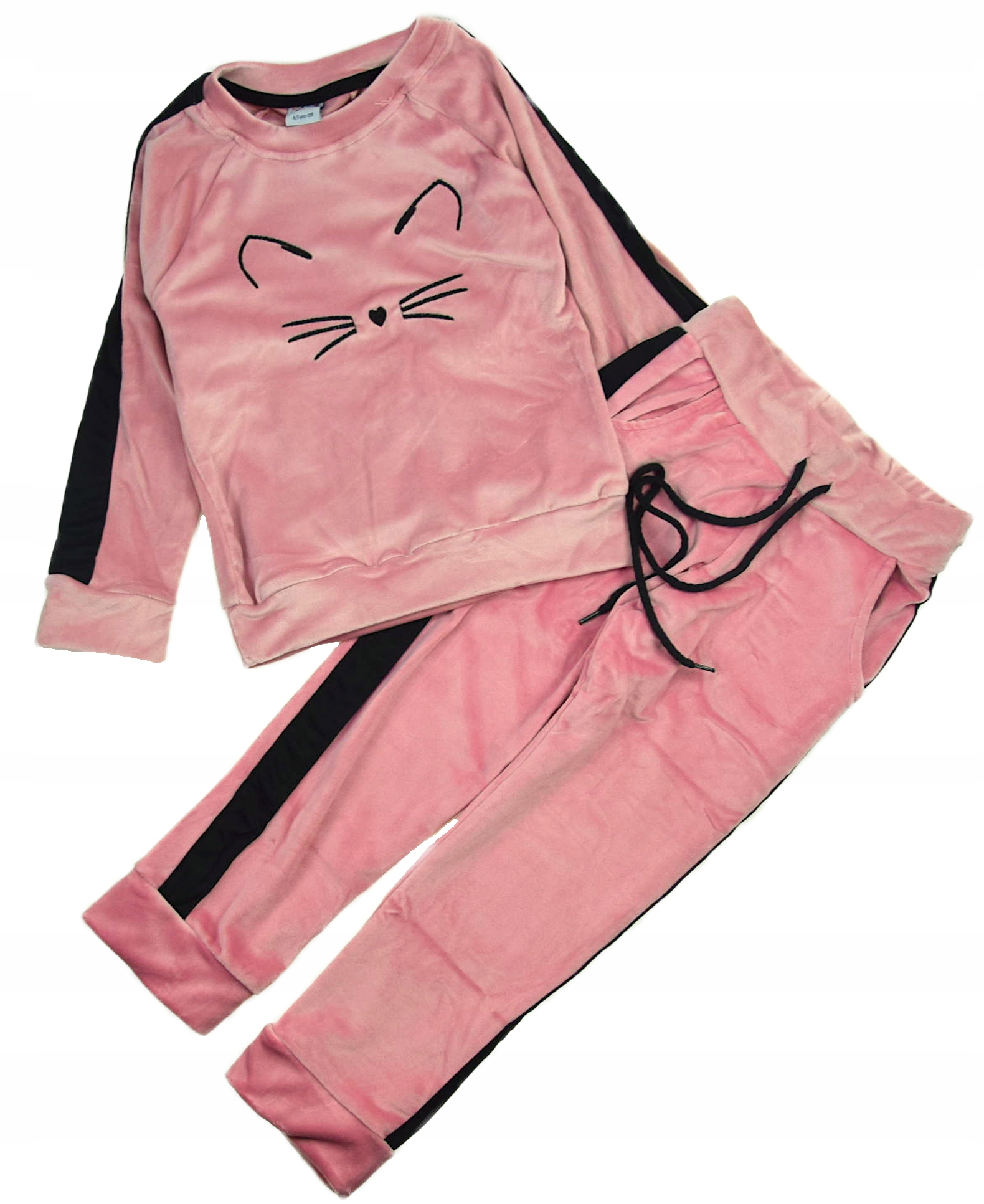 

Dres Welurowy Kotek Pudrowy Róż 110/116