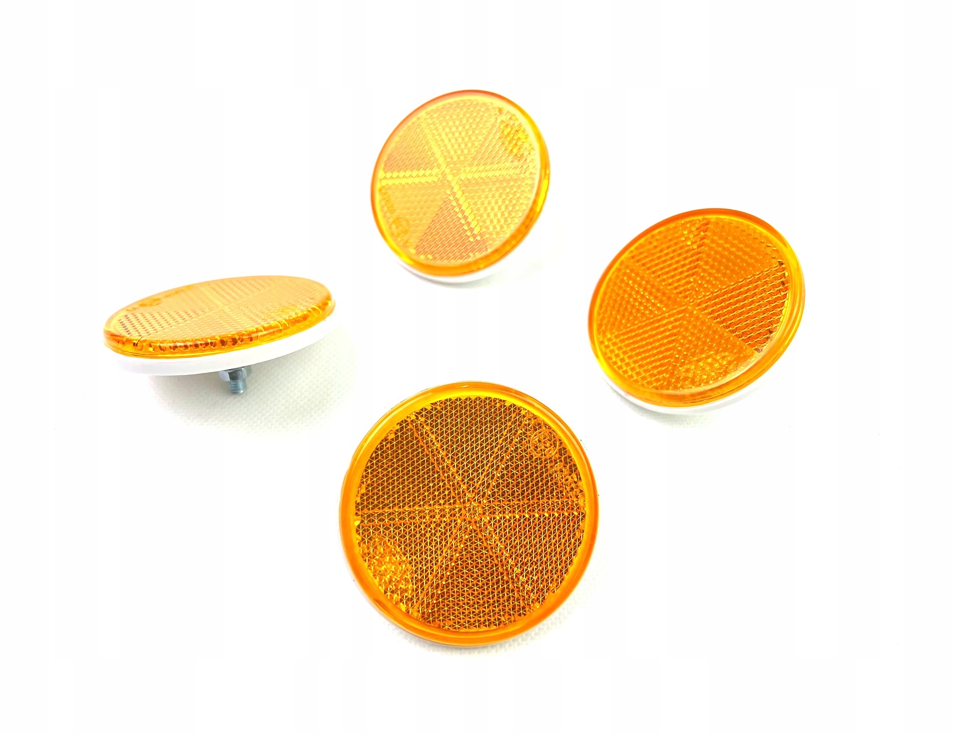 Odblask boczny na śrubę pomarańczowy Wsk 125 175 komplet 4 sztuki