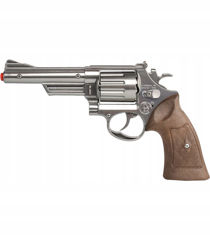 METALOWY Pistolet Rewolwer na kapiszony SOLIDNY