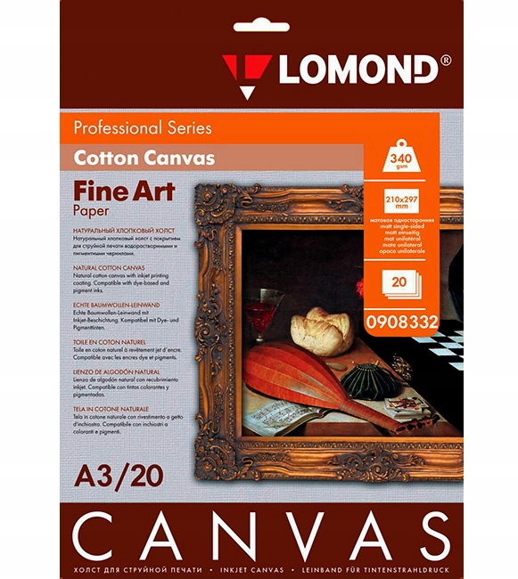 Płotno A3 Papier Canvas Do Atramertówki 340g Mat