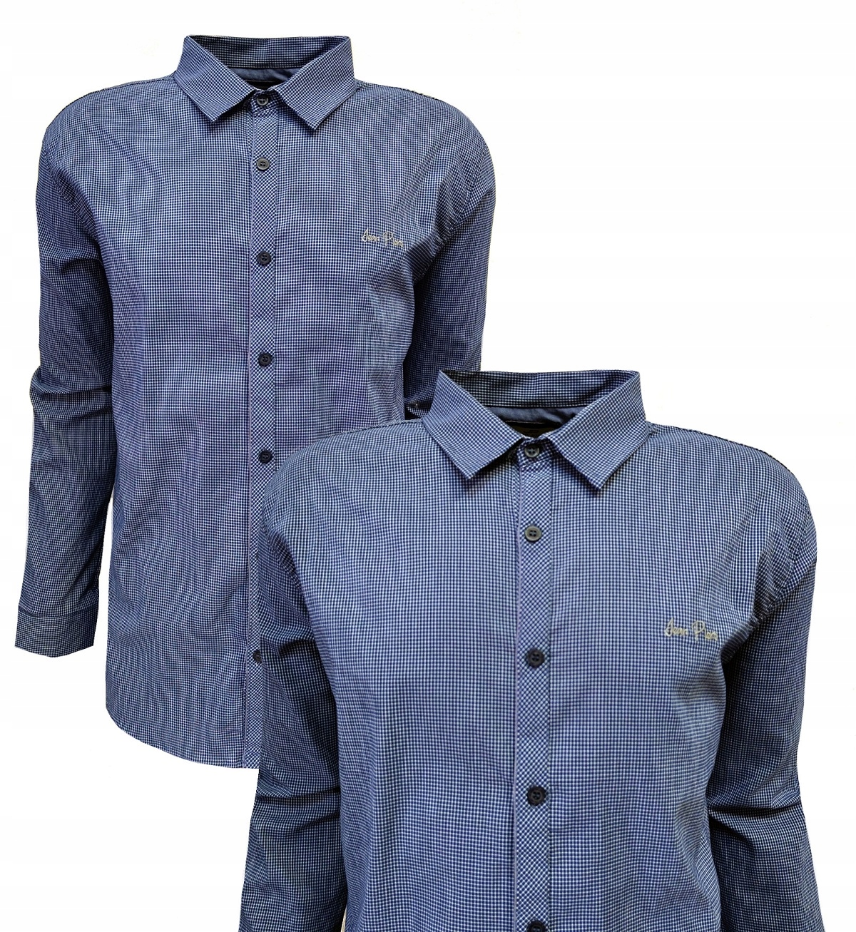 Pánská sportovní košile s kostkovaným vzorem Indigo Bagarda XXL