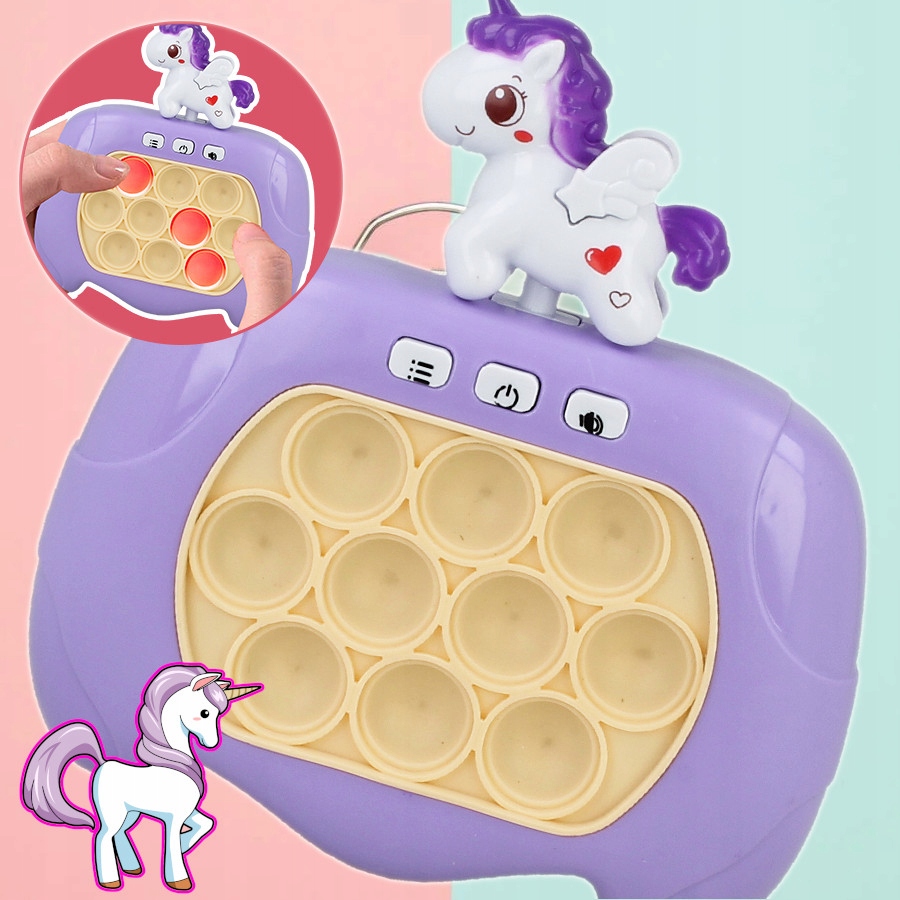 GRA POP IT KONSOLA ELEKTRYCZNA ANTYSTRESOWA GIERKA ZRĘCZNOŚCIOWA POPIT LED Bohater / Bajka Inny