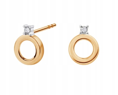 Złote Kolczyki z Diamentami KZ19944 Verona Jewellery