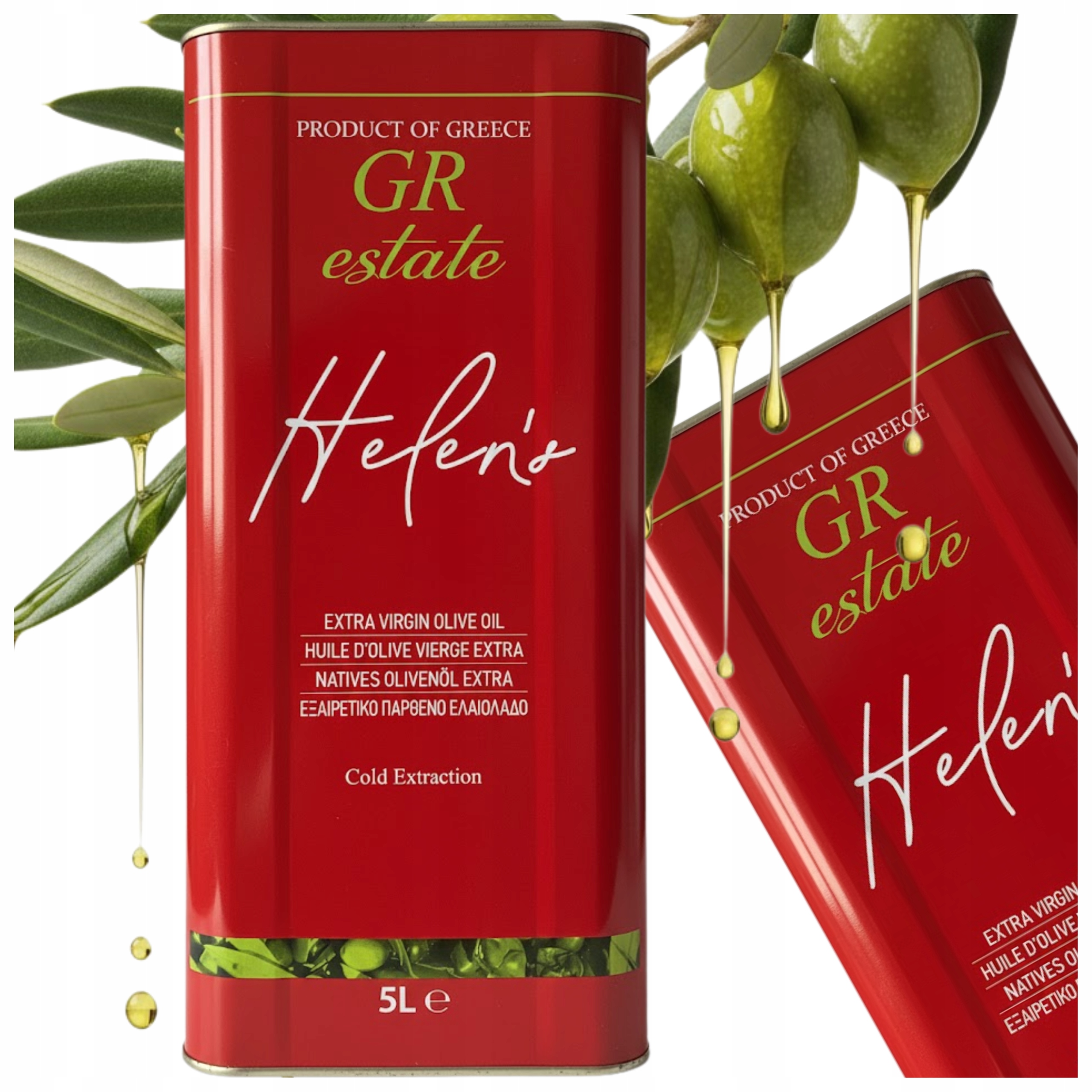 Levně Extra Panenský Olivový Olej 5 L, Řecký, Lisovaný Za Studena, Koroneiki Gr Estate