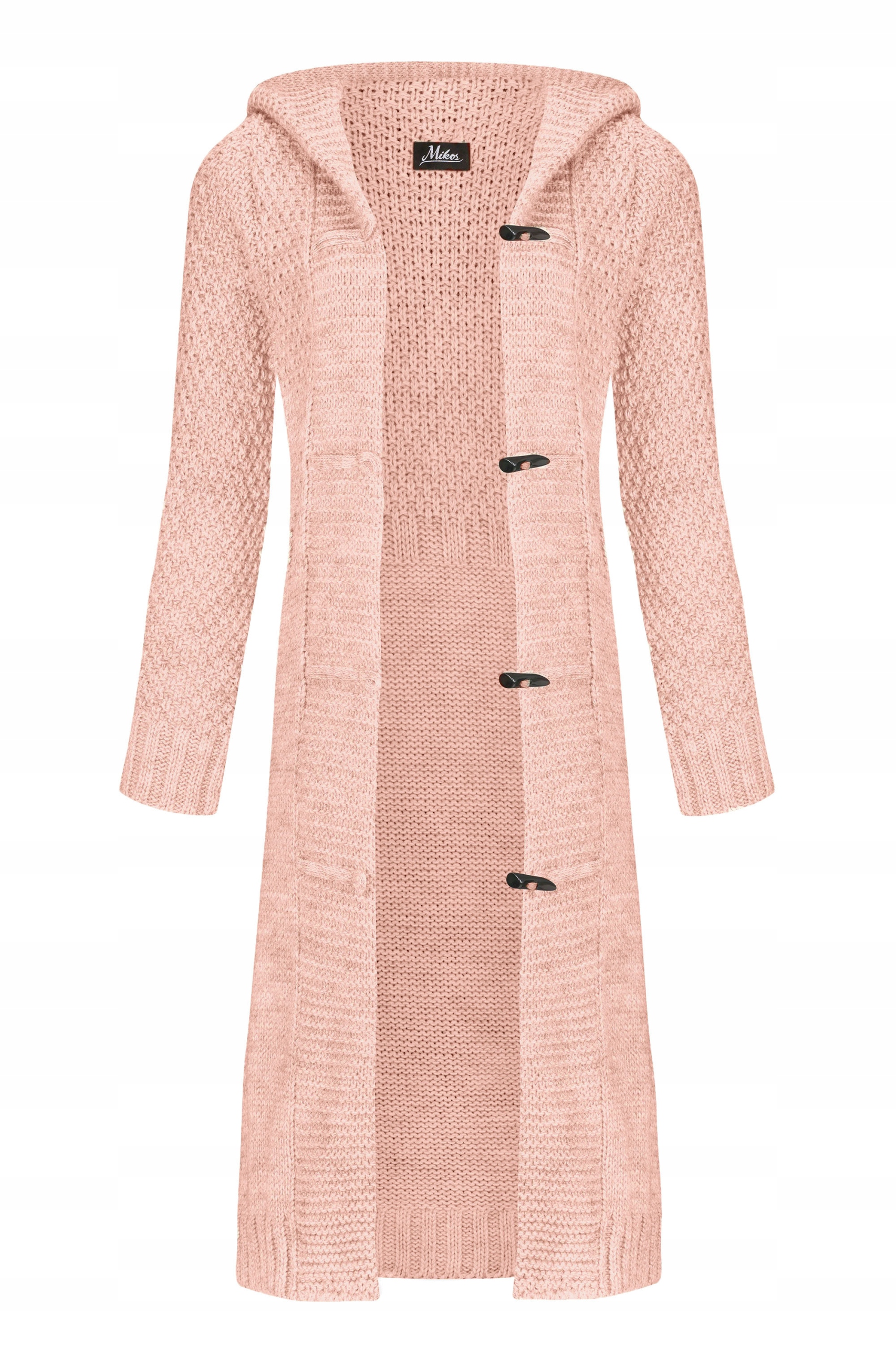 

Mikos Damski długi sweter kardigan z kapturem 988