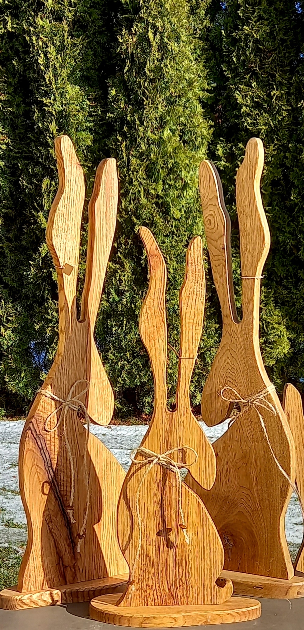 Drewniany zając, dąb, jesion, rękodzieło XL,