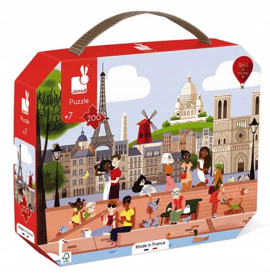 

Paryż puzzle w walizce 200 el. Janod 7+