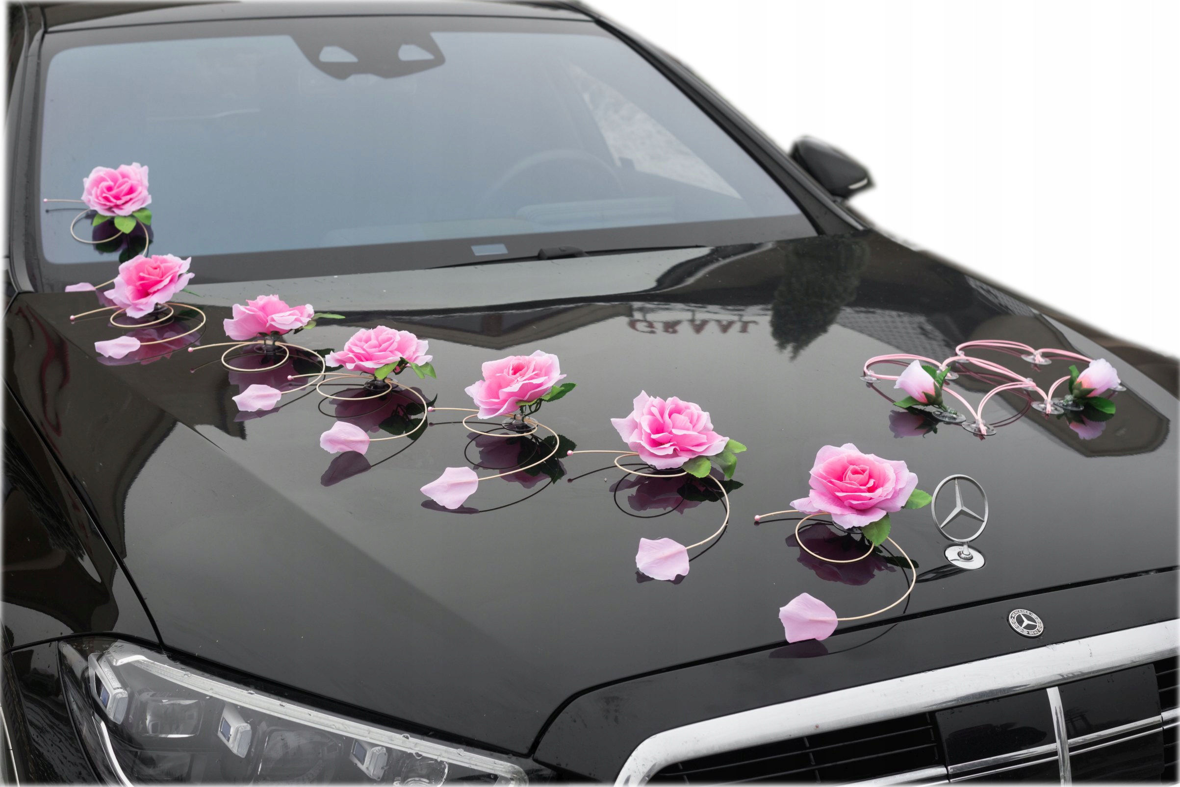 Velké Růže Dekorace na auto do svatba 344