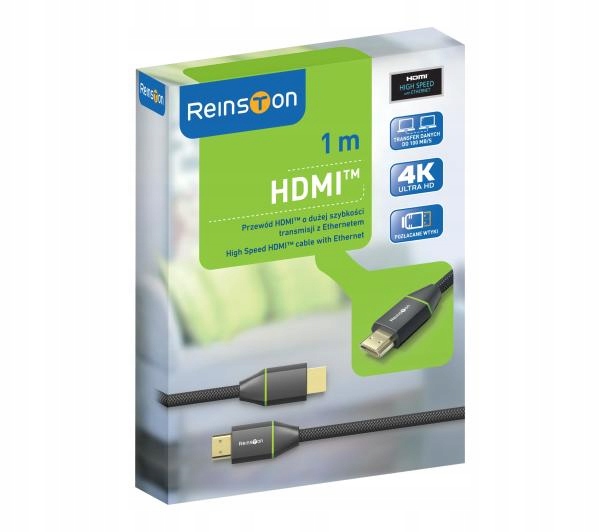 

Kabel Przewód Hdmi Reinston EK019 1m 4K Full Hd