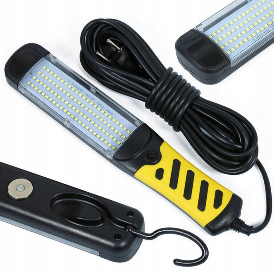 Lampa warsztatowa LED 100 diod 50W kabel 8 m hak magnes IP65