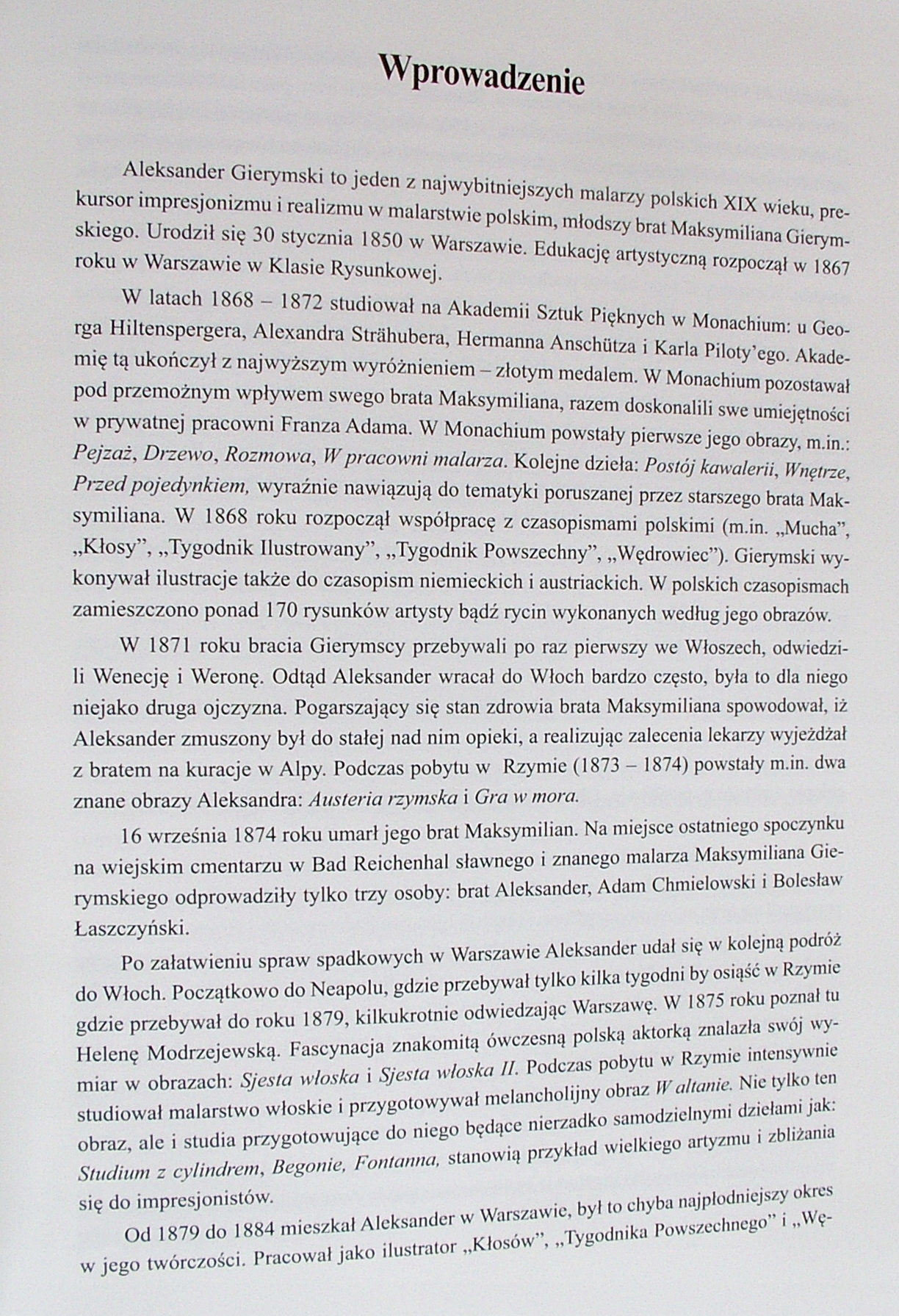 MALARSTWO ALEKSANDER GIERYMSKI + ILUSTRACJE Przedmiot Plastyka