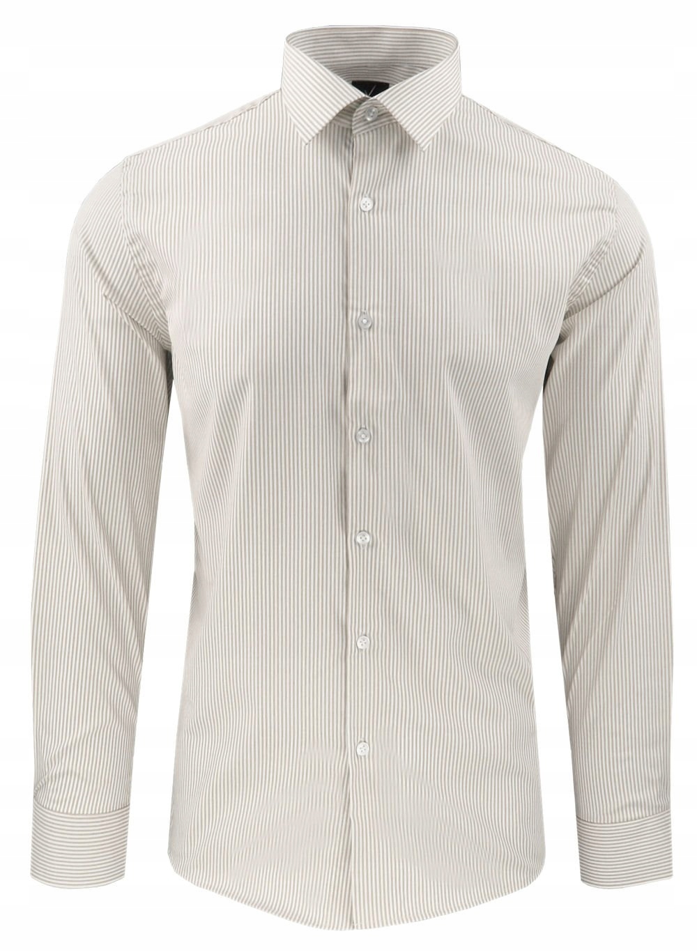 Vypasovaná pánská návštěvnická košile Victorio béžová s žebrováním 38/170-176