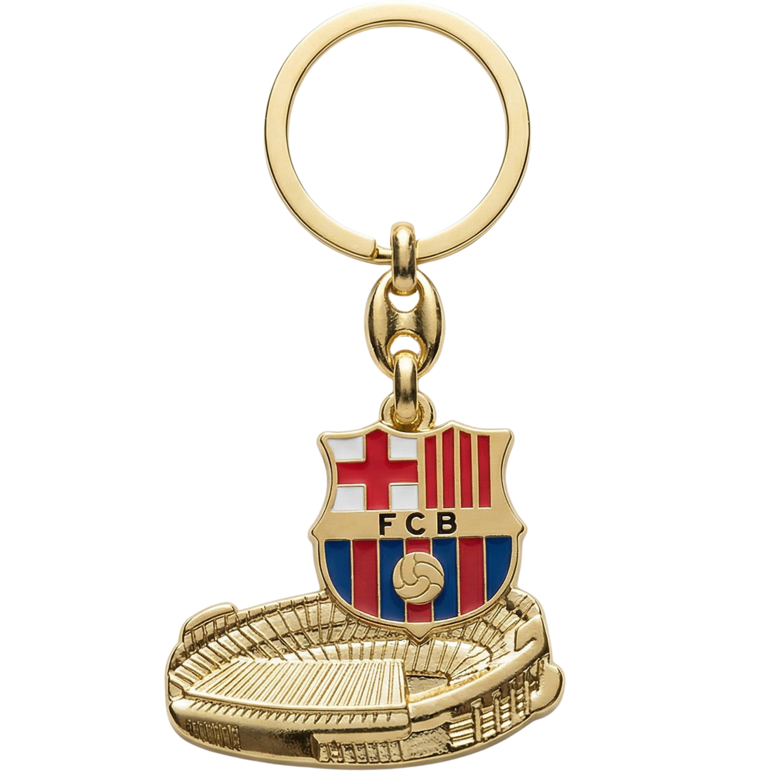 Fc Barcelona Brelok do Kluczy dla Kibica Camp Nou Złoty Herb Barca