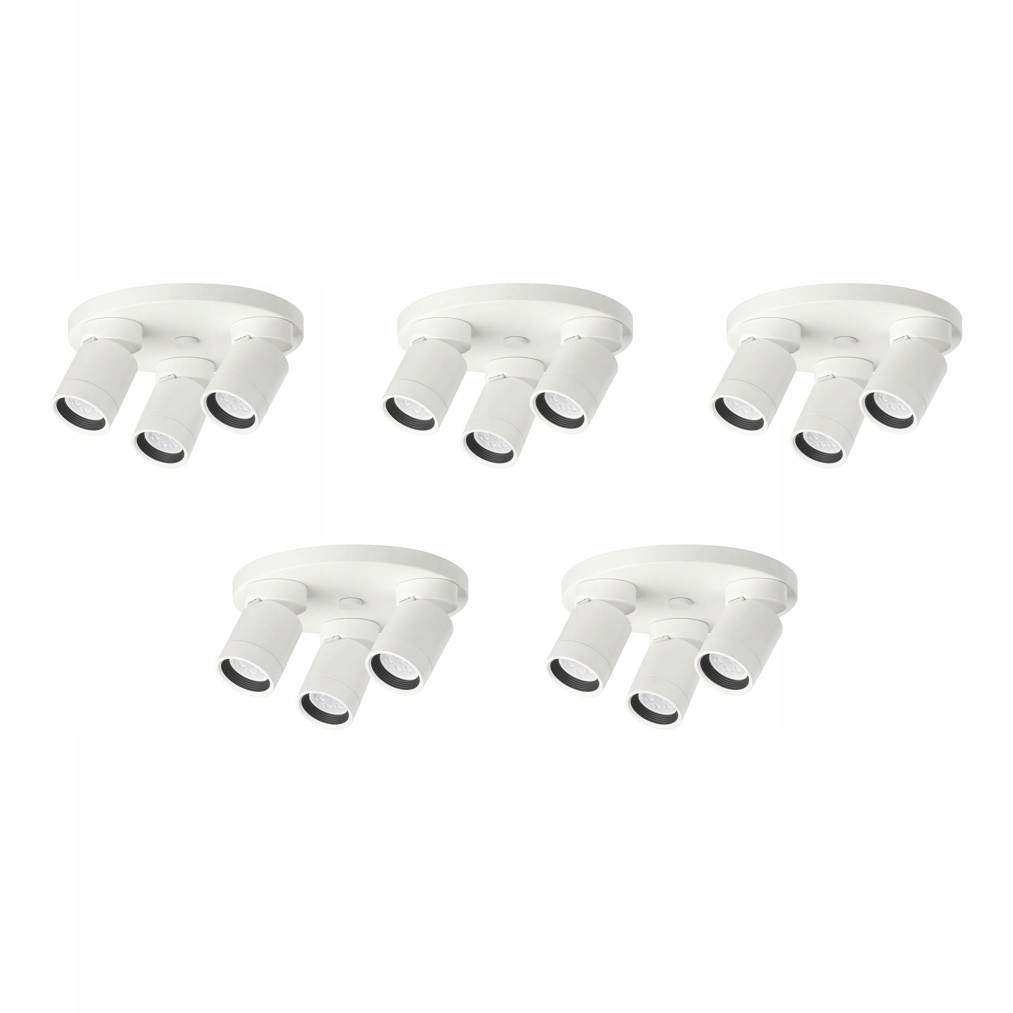 5 ks Stropní svítidlo Nymane 3 reflektory, bílá, moderní styl