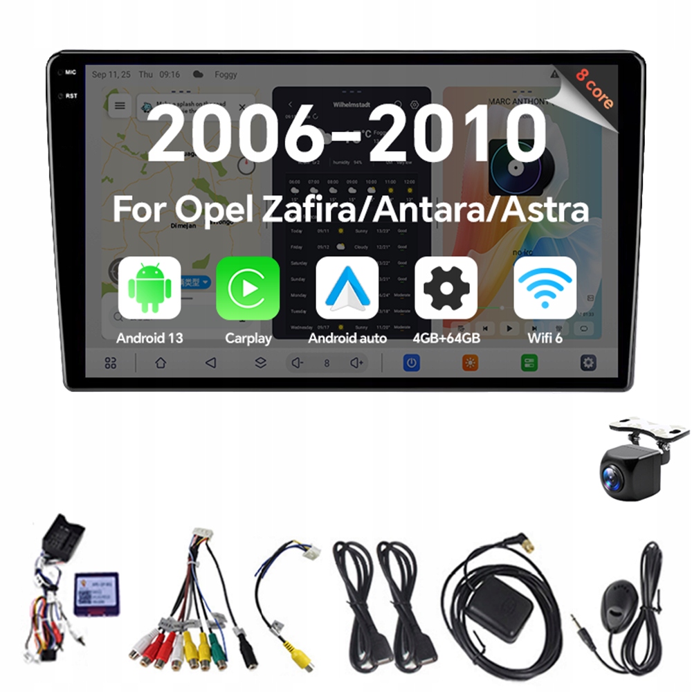 Autorádio 2Din Android13 pro Opel Zafira Antara Astra 2006-2010 Carplay Gps