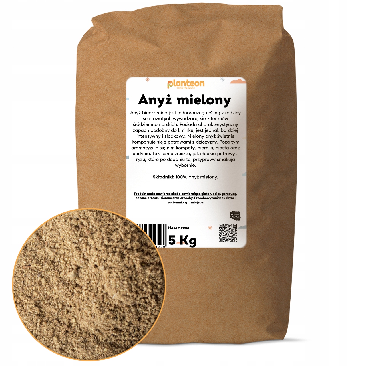 Mletý anýz 5 kg, kořeněný aromatický prášek, vysoká kvalita