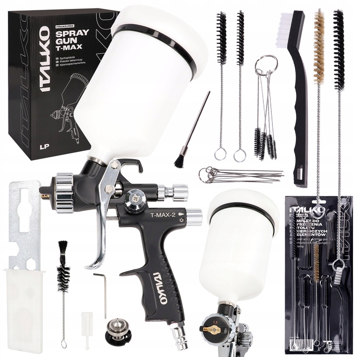 Italko Lakovacia Pištoľ T-max Lp 1.3 MM 1.3 MM Sada Na Čistenie
