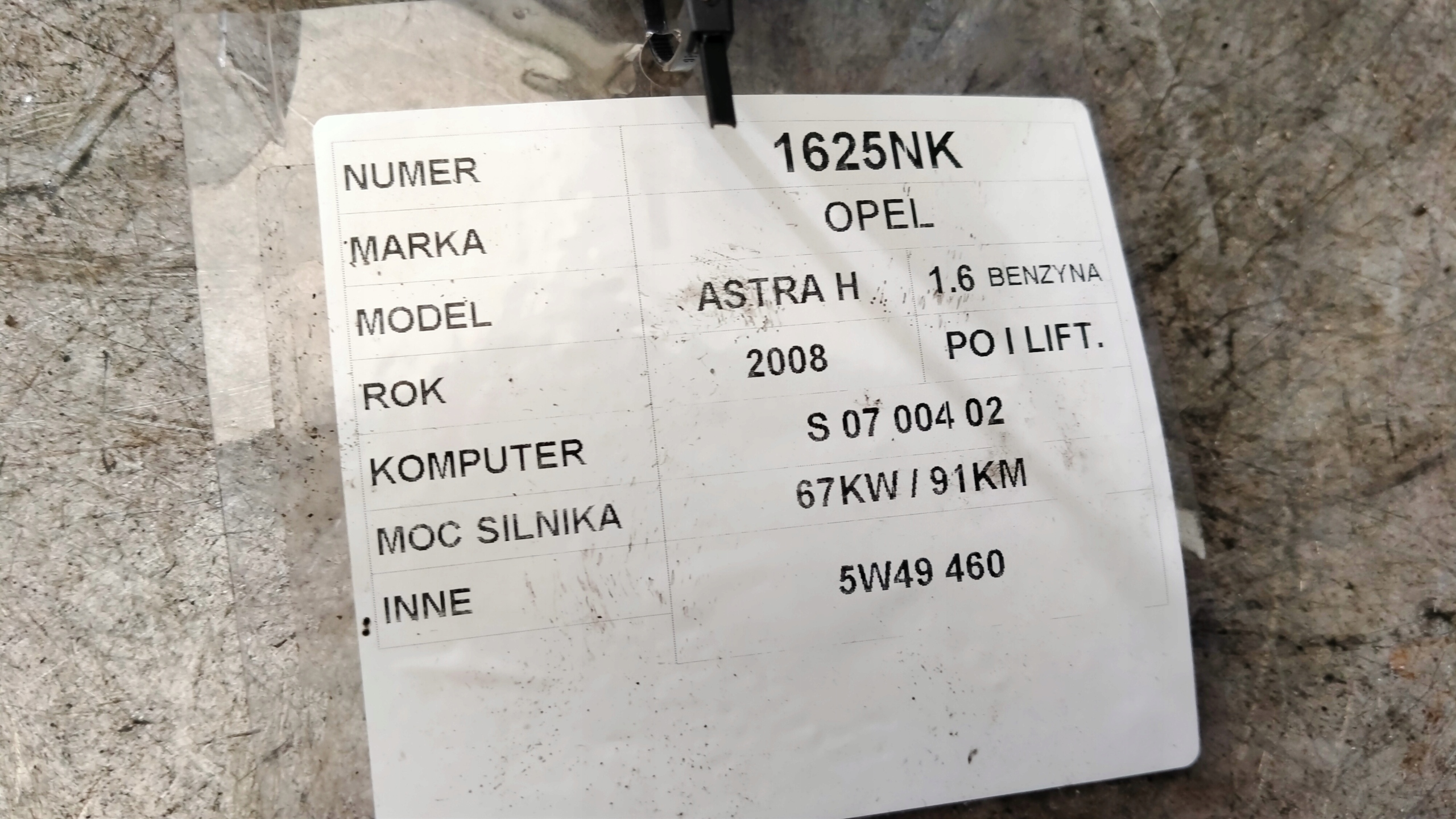 Opel Astra H Computer, Bedienteil 55567114 5WK9460
