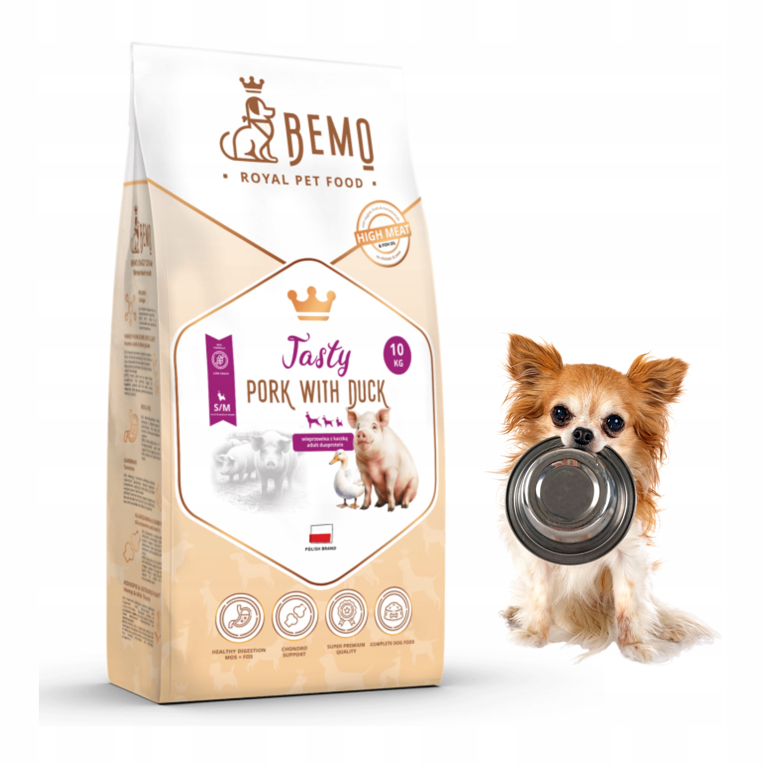 Krmivo Suché Pro Psa Bemo Tasty 10 Kg S/m S Vepřovým Masem A Kachnou Malých Plemen