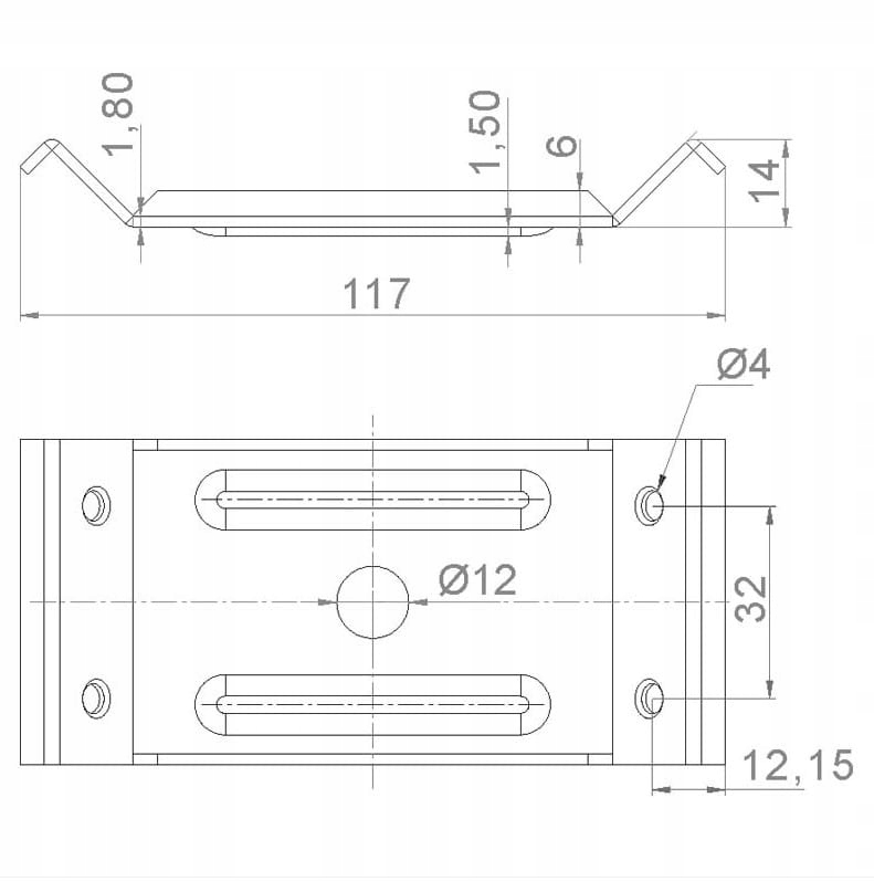 Obejma do oskrzyń stołów ław, fi 12 Kod producenta OB-03-OBEJMA-MAŁA-OCYNK