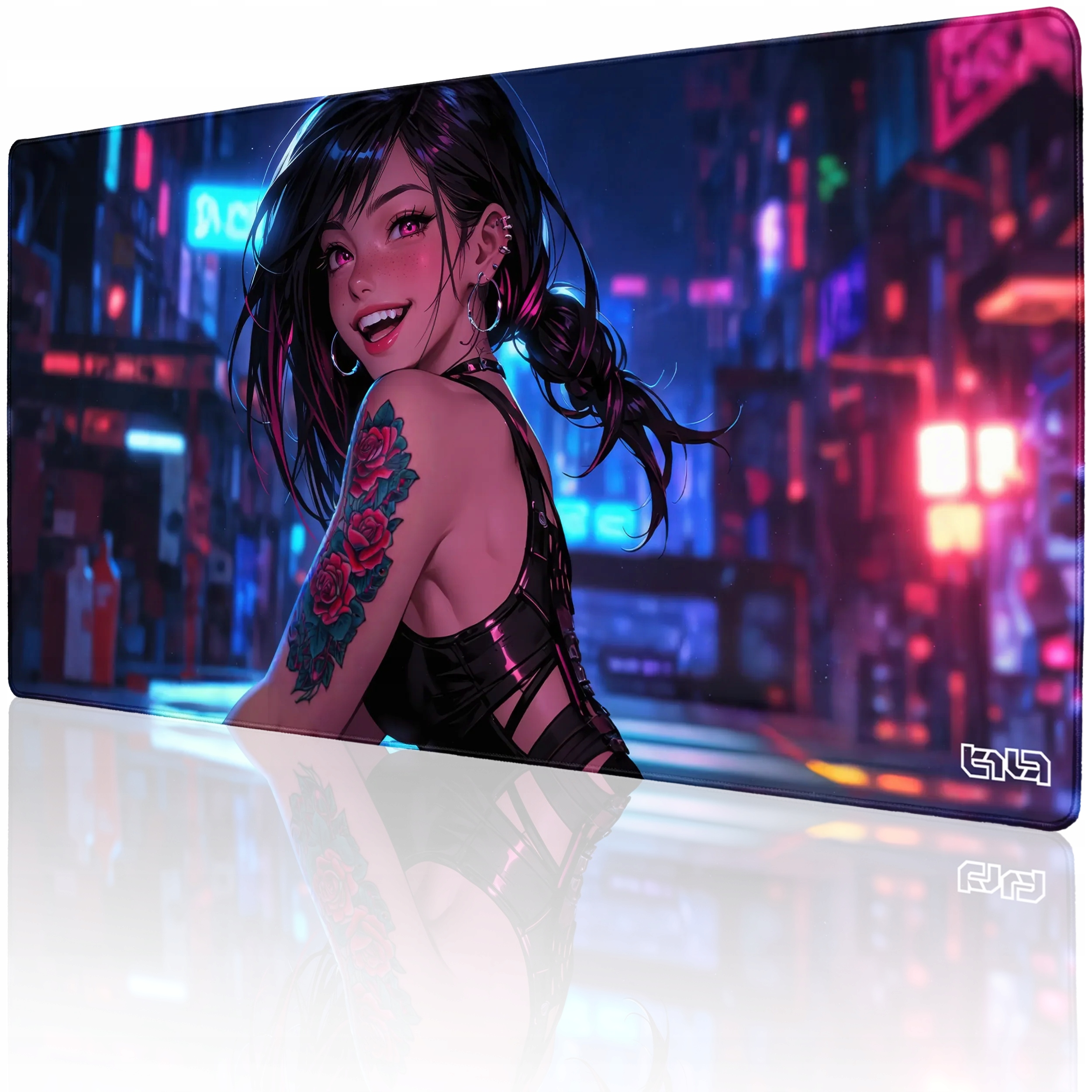 XXL Podložka Pod Myš Cyberpunková Láska 100x50 Tilt Voděodolná