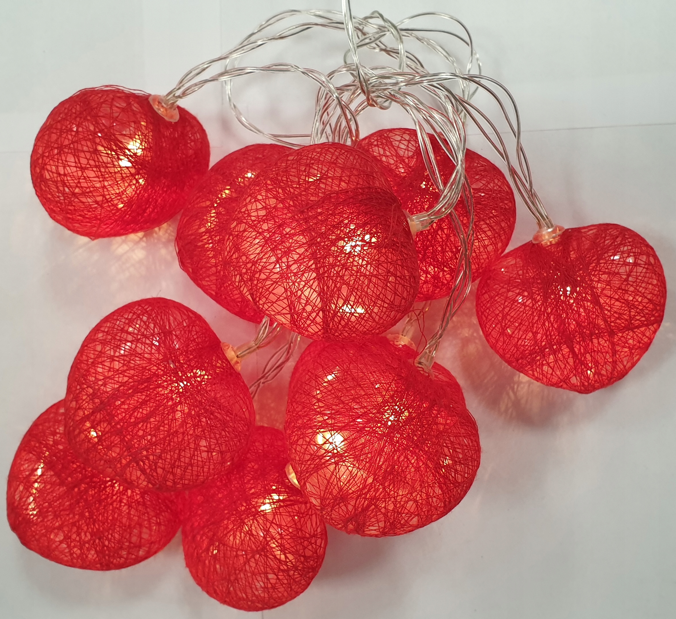 Lampki COTTON BALLS Heart Red SERCA 10szt LED 4cm (5907595446617) • Cena,  Opinie • Girlandy świetlne 12998557726 • Allegro