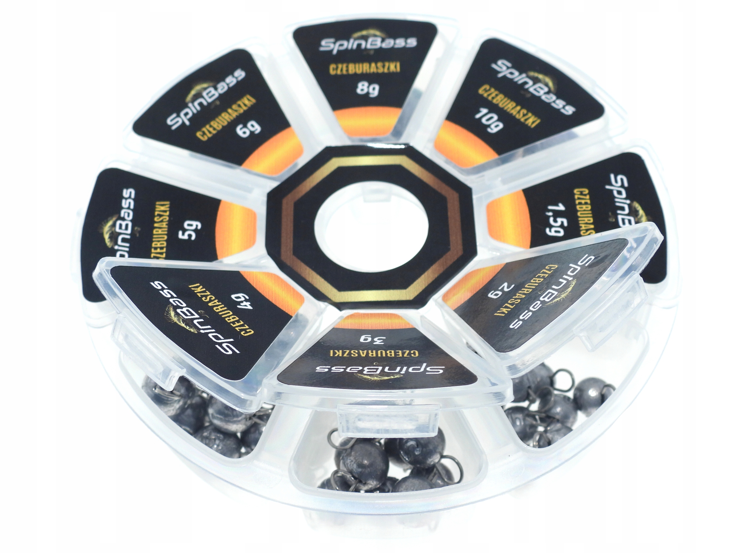SpinBass Zestaw Czeburaszek 1,5g-10g / 60 szt. Kod producenta SPINBASS-001