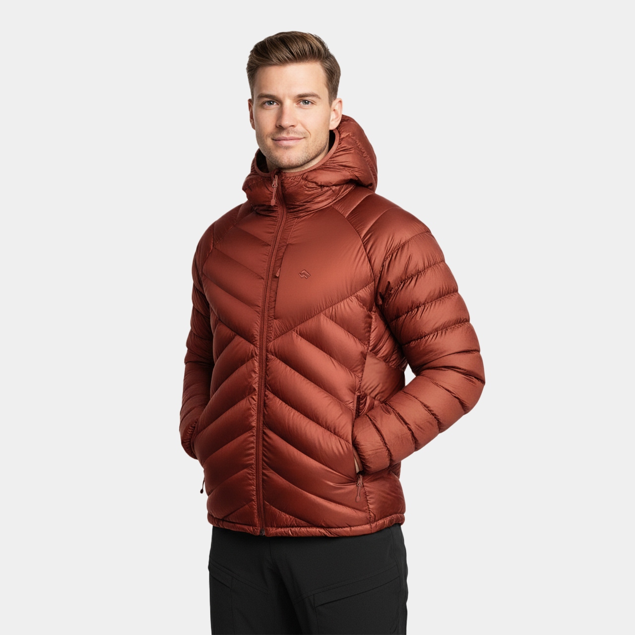 Kurtka męska puchowa Alpinus Oronaye czerwona termoizolację Dwr, na zimę3XL