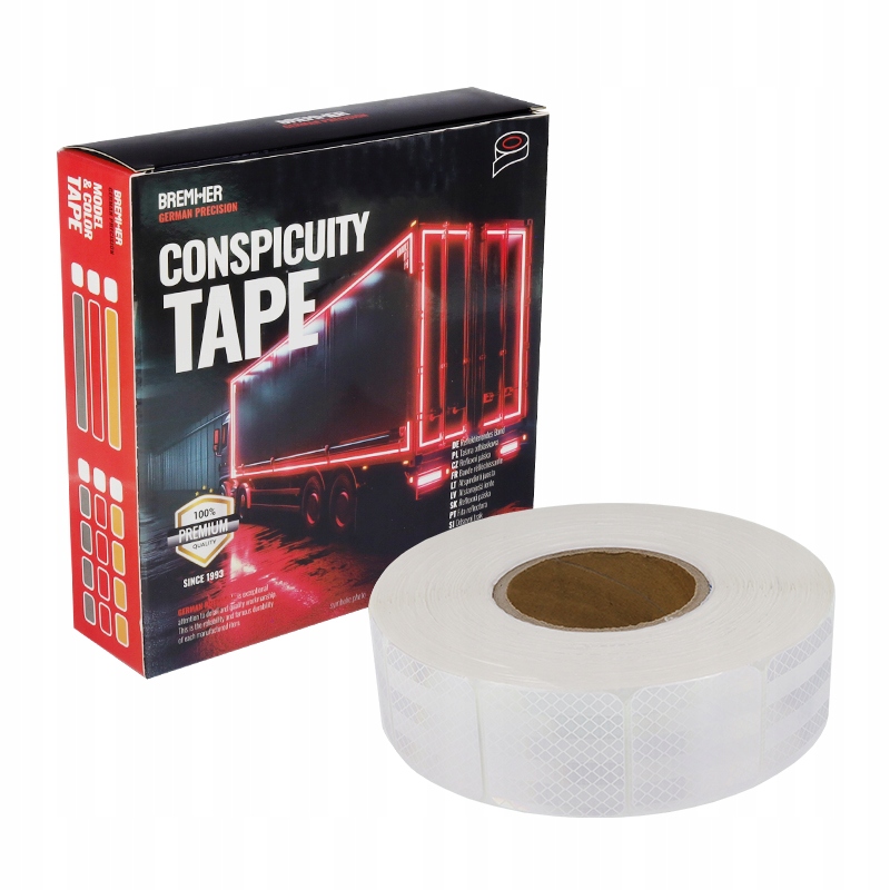 Reflexní páska v roli 50 m Bílá Iii Generace Přerušovaná Obrysová TOP3