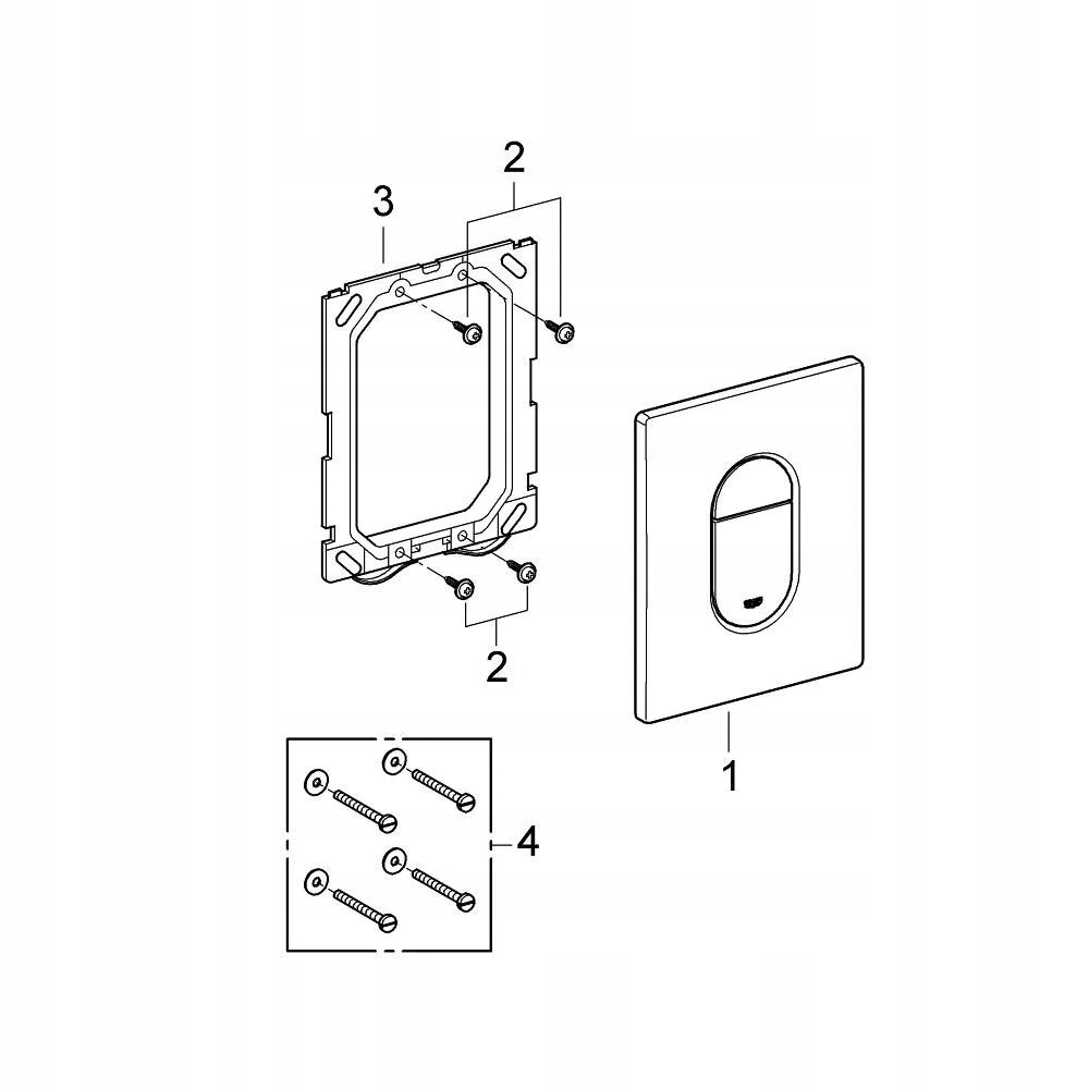 SPŁUCZKA PRZYCISK SPŁUKUJĄCY Grohe Arena pneumatyczny biały Marka Grohe