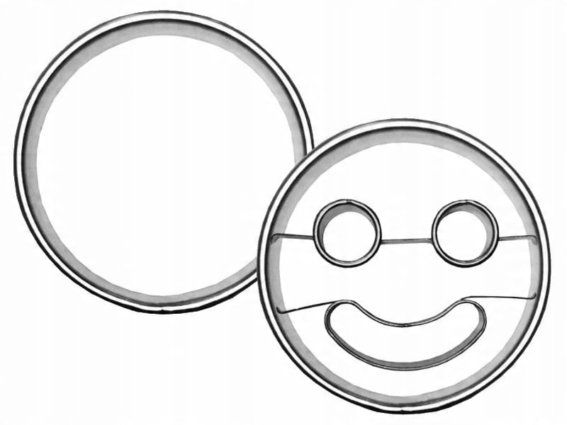 

Foremki kółeczka 5 cm uśmiech zestaw smiley 2 szt.