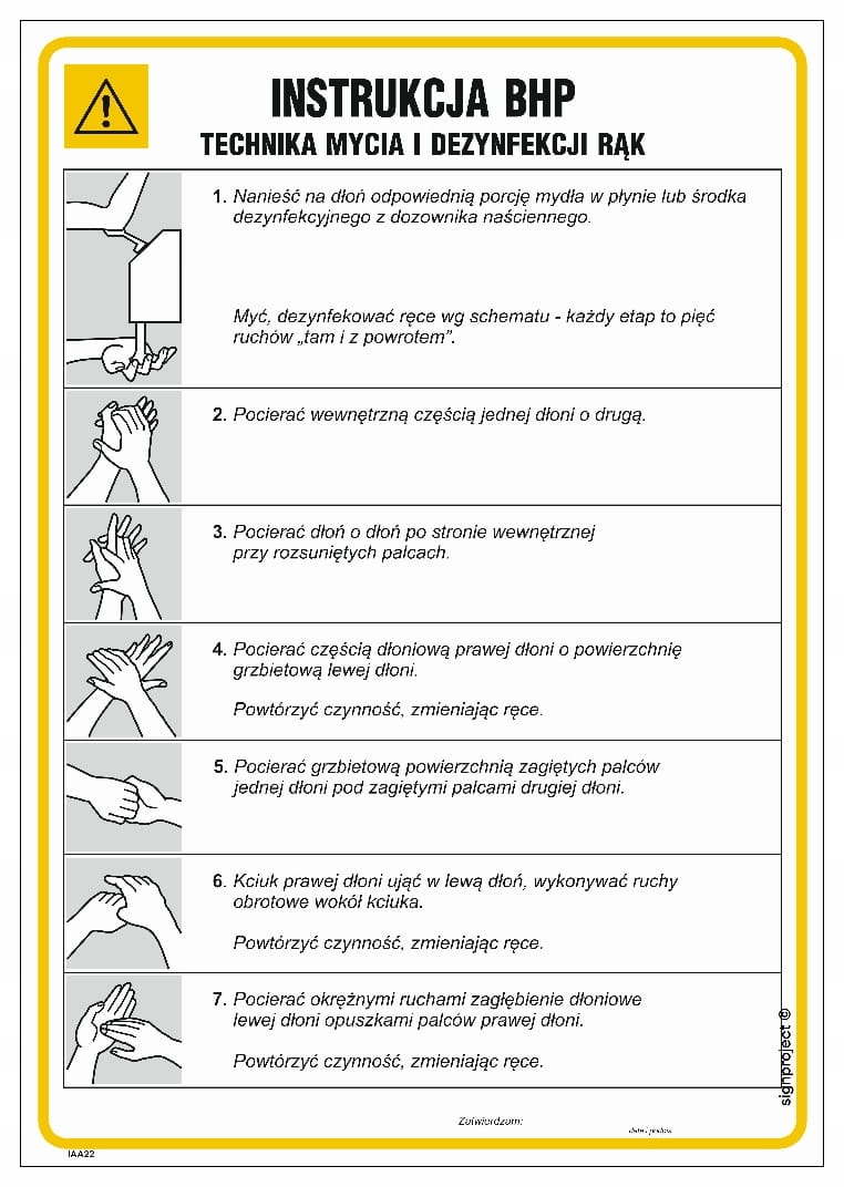 

Instrukcja techniki mycia i dezynfekcji rąk Pcv
