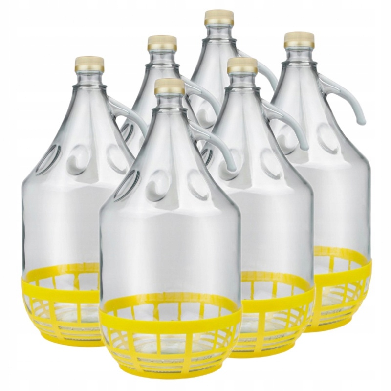 

6 x Dama 5L "gwint" + zakrętka + koszyk*